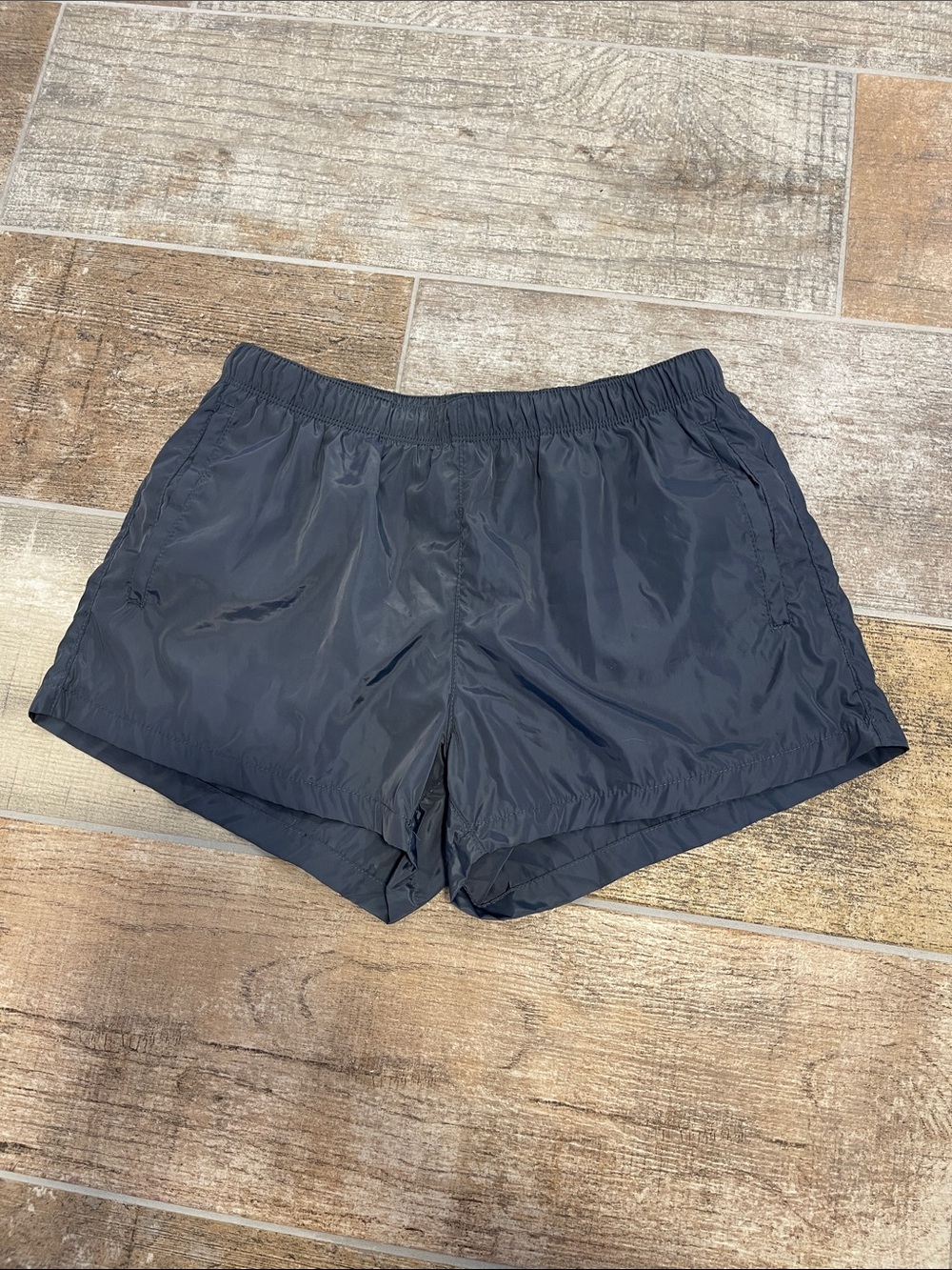 Zara Home Beach Collection Mens Gray Bathing Suit Shorts S/M
